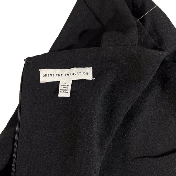 Dress The Population Nicole Sweetheart Neck Cocktail Dress Black Size Large - Picture 7 of 11